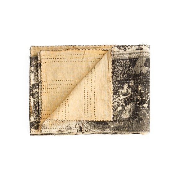 Taj Hotel Home Decor Kantha Cotton Throw | 1-Piece | Multicolor | 50"x70" - Picture 1 of 3